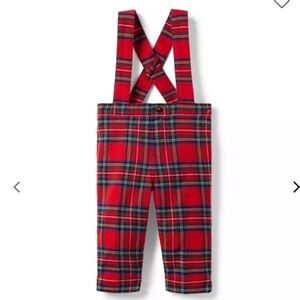 Janie and Jack Baby Tartan Suspender Pant, Size 18-24 Months